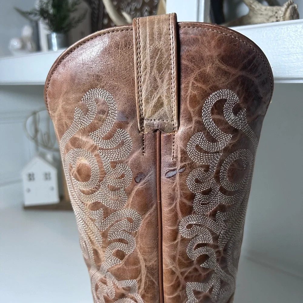 Shyanne Women’s Western Boots Size 8B Brown Leather Embroidered Cowboy Boots - Picture 8 of 8